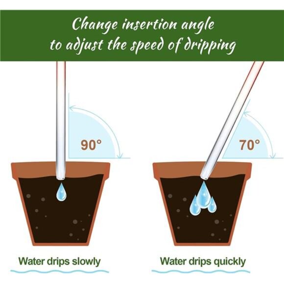 Self-Watering Glass Globes 2PCS Flamingo Gradient Hot Pink 10" Long Hand Blown - Picture 5 of 7